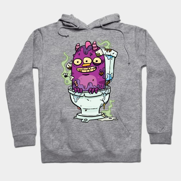 Stinky Little Toilet Monster Hoodie by striffle